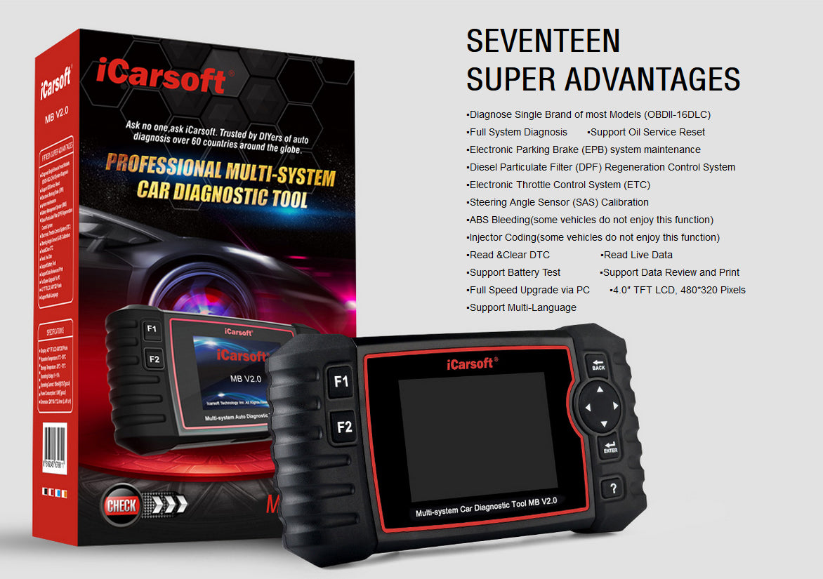 iCarsoft MB v2.0 Mercedes Benz/Sprinter Scan Tool – iCarsoft New Zealand