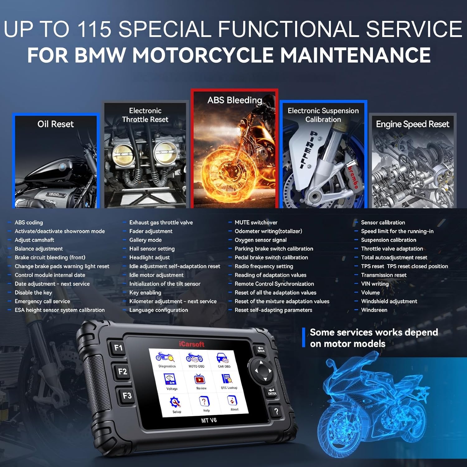 iCarsoft MT V6 BMW Motorcycle Scan Tool