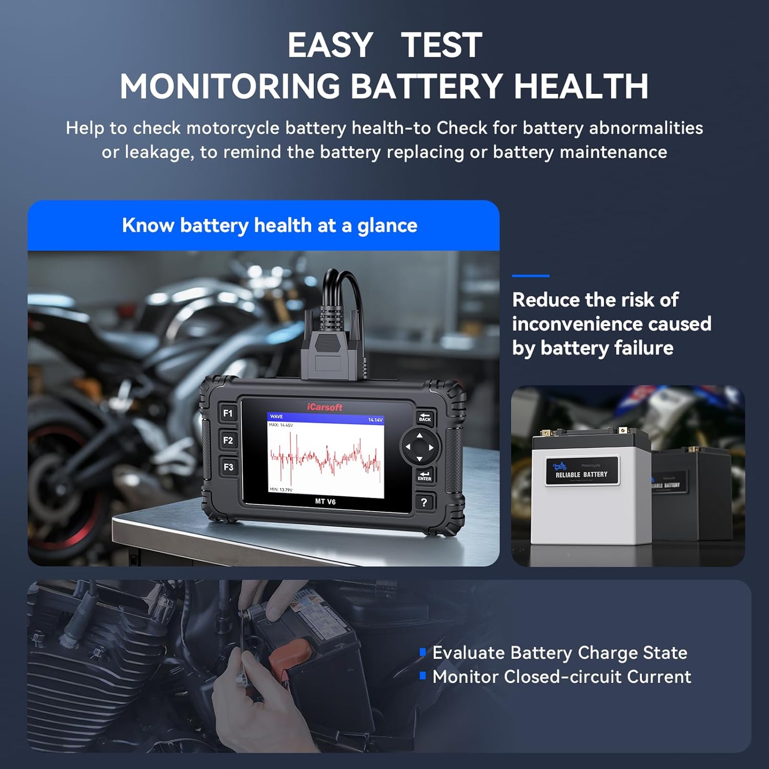iCarsoft MT V6 BMW Motorcycle Scan Tool